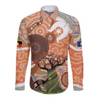 Aboriginal-Islanders NAIDOC Week Personalised Long Sleeve Button Shirt Aboriginal Indigenous Art