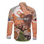 Aboriginal-Islanders NAIDOC Week Personalised Long Sleeve Button Shirt Aboriginal Indigenous Art