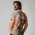 Aboriginal-Islanders NAIDOC Week Personalised Long Sleeve Polo Shirt Aboriginal Indigenous Art