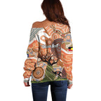 Aboriginal-Islanders NAIDOC Week Personalised Off Shoulder Sweater Aboriginal Indigenous Art