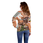 Aboriginal-Islanders NAIDOC Week Personalised Off Shoulder Sweater Aboriginal Indigenous Art