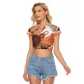 Aboriginal-Islanders NAIDOC Week Personalised Raglan Cropped T Shirt Aboriginal Indigenous Art