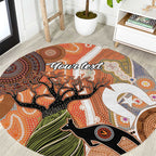 Aboriginal-Islanders NAIDOC Week Personalised Round Carpet Aboriginal Indigenous Art