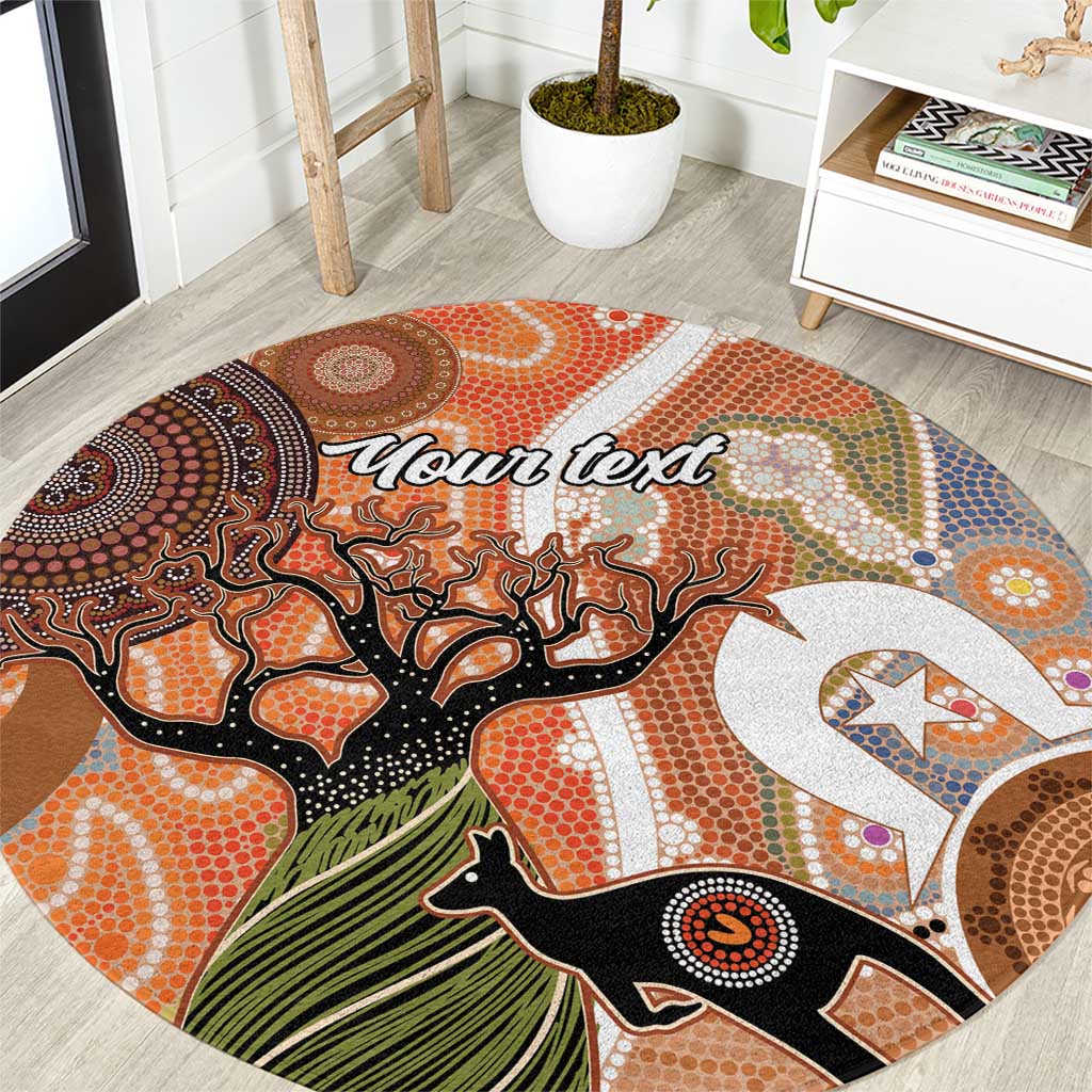 Aboriginal-Islanders NAIDOC Week Personalised Round Carpet Aboriginal Indigenous Art