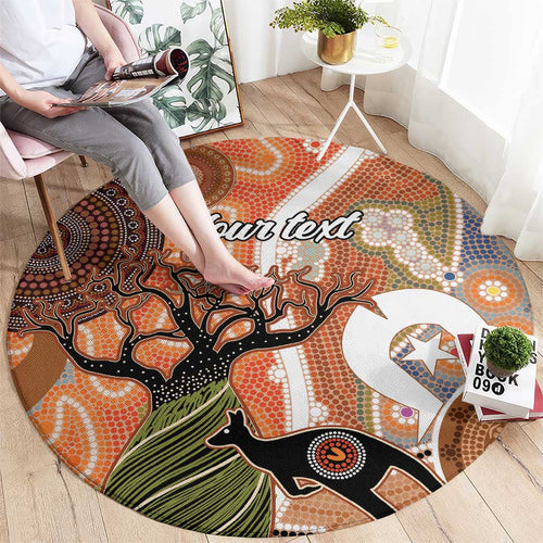 Aboriginal-Islanders NAIDOC Week Personalised Round Carpet Aboriginal Indigenous Art