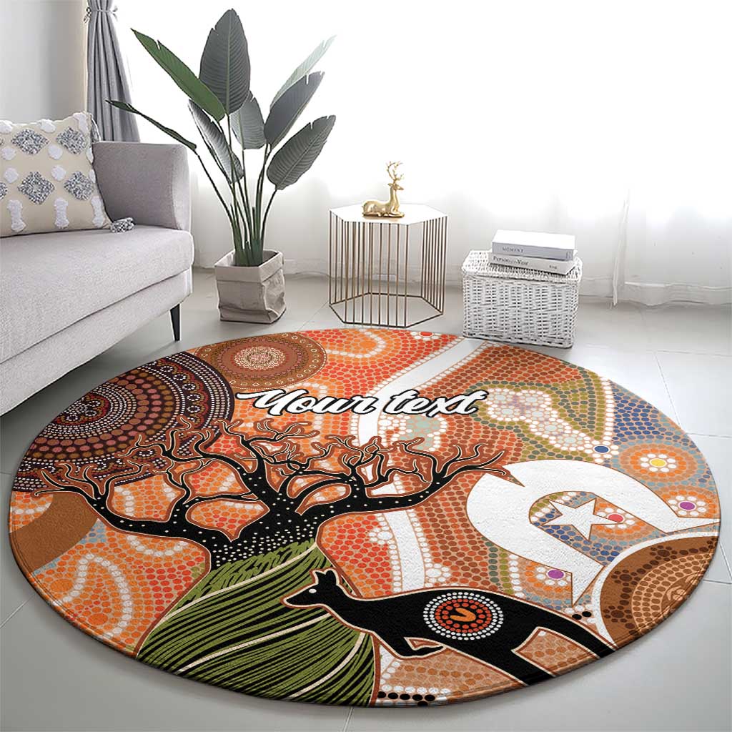 Aboriginal-Islanders NAIDOC Week Personalised Round Carpet Aboriginal Indigenous Art
