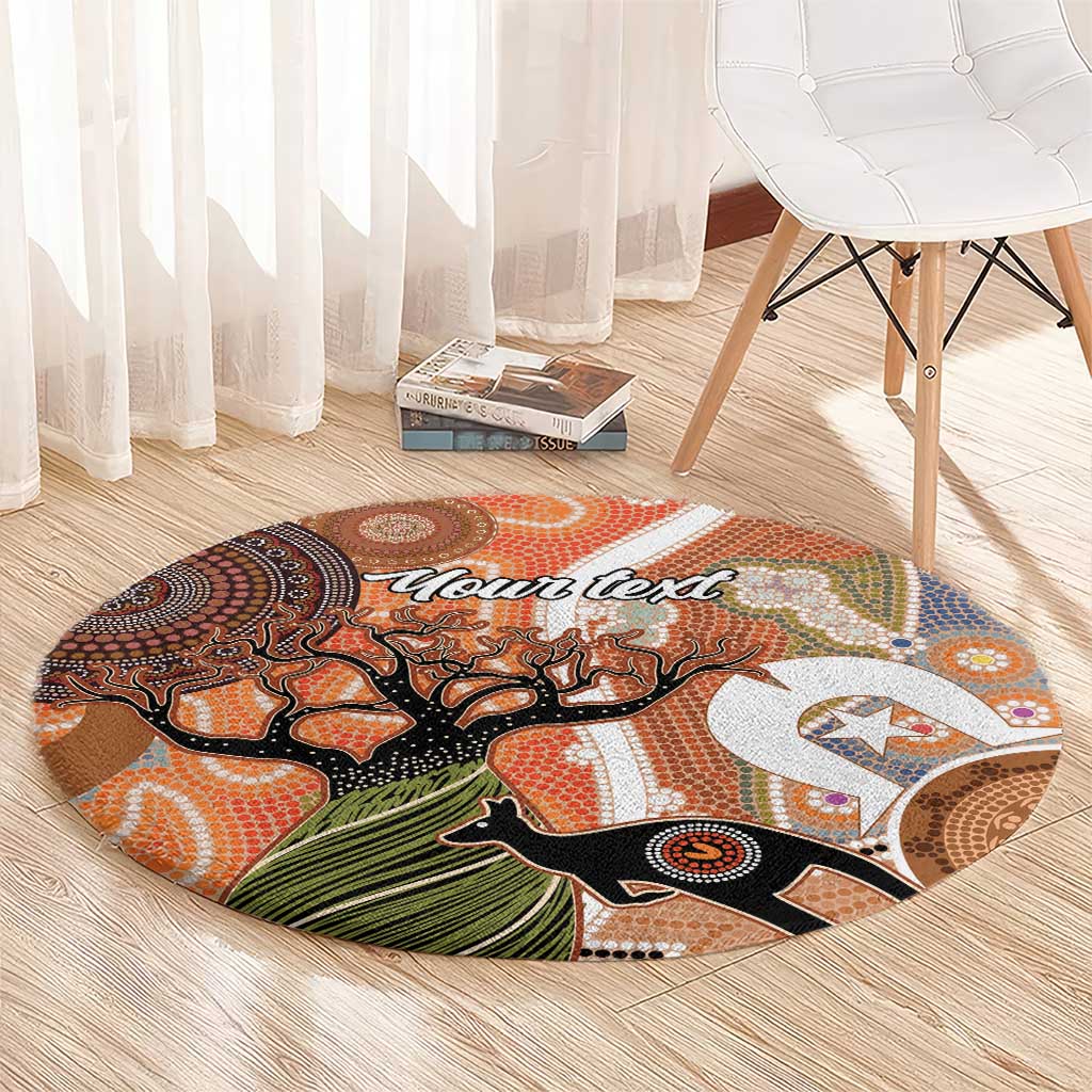 Aboriginal-Islanders NAIDOC Week Personalised Round Carpet Aboriginal Indigenous Art
