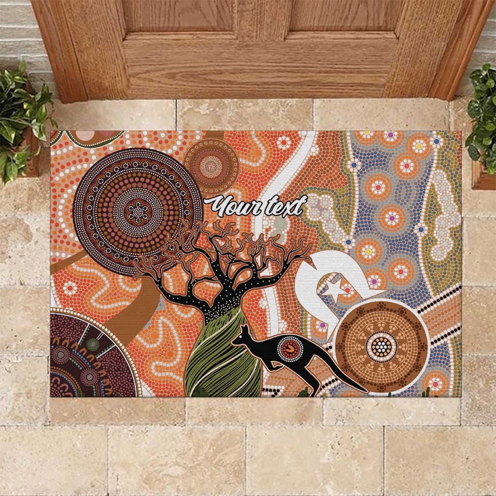 Aboriginal-Islanders NAIDOC Week Personalised Rubber Doormat Aboriginal Indigenous Art