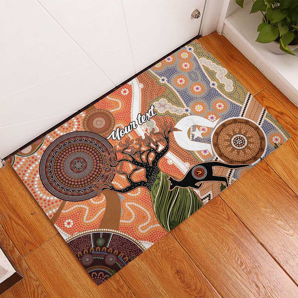Aboriginal-Islanders NAIDOC Week Personalised Rubber Doormat Aboriginal Indigenous Art