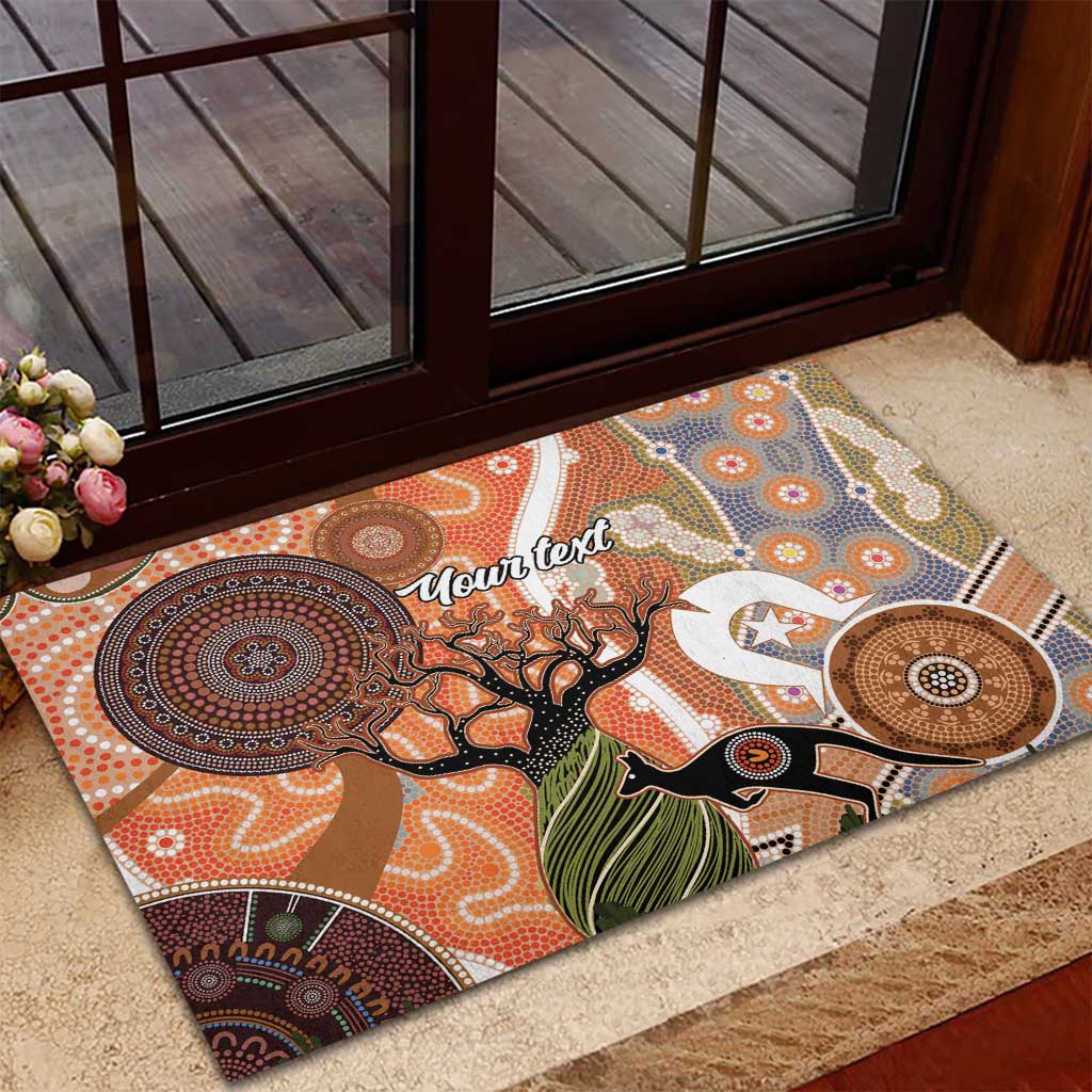 Aboriginal-Islanders NAIDOC Week Personalised Rubber Doormat Aboriginal Indigenous Art