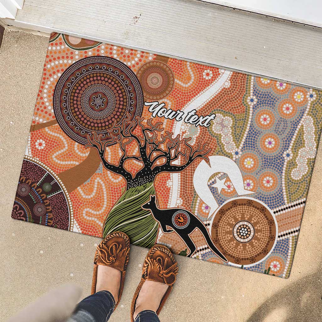 Aboriginal-Islanders NAIDOC Week Personalised Rubber Doormat Aboriginal Indigenous Art