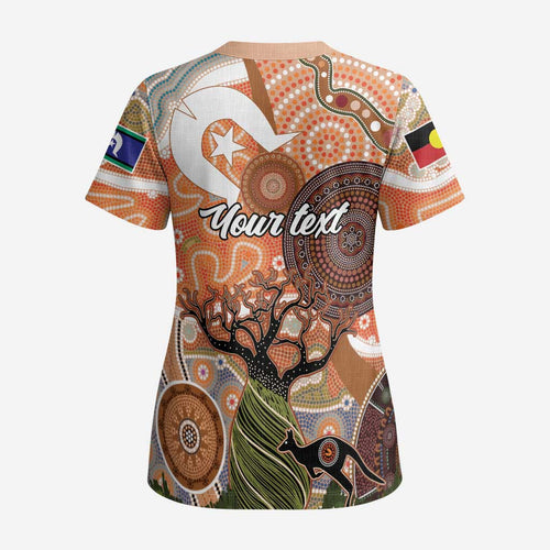 Aboriginal-Islanders NAIDOC Week Personalised Scrub Top Aboriginal Indigenous Art - Aussie Hoodie