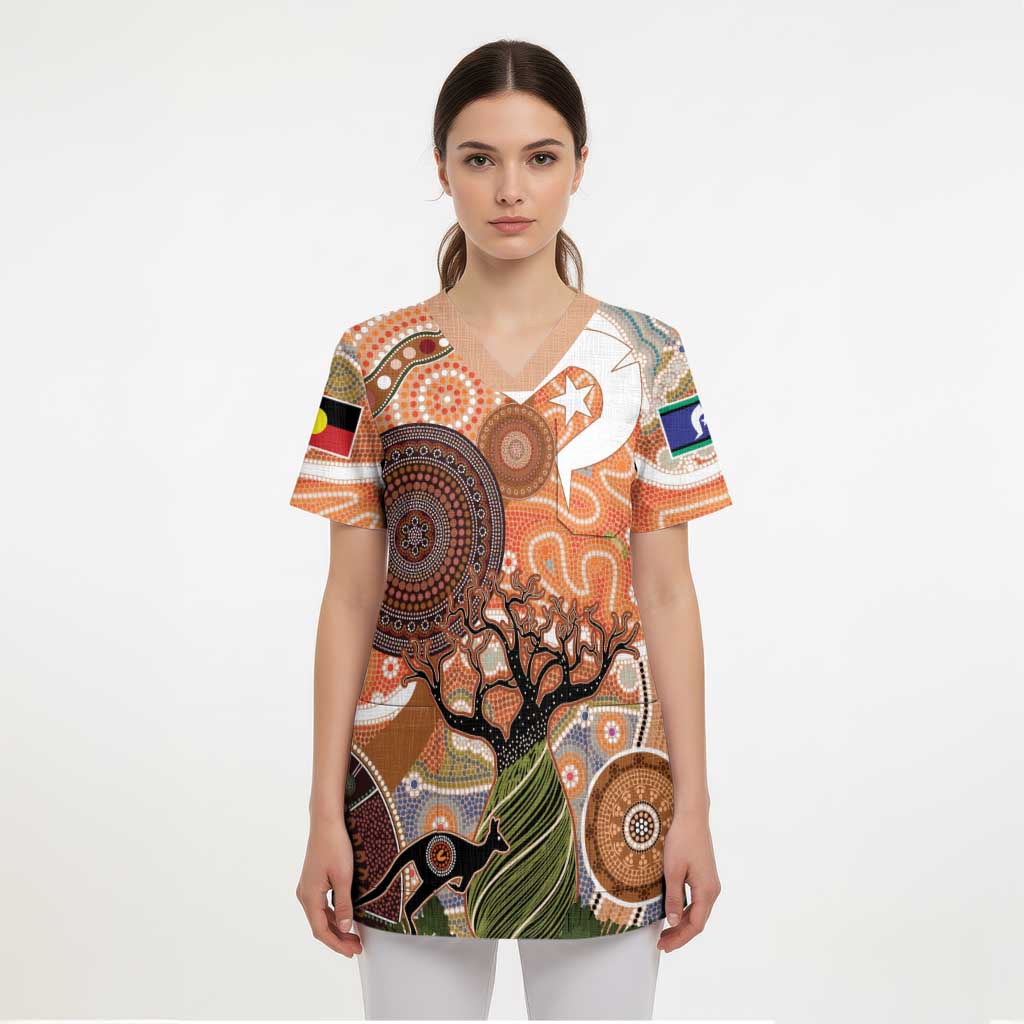 Aboriginal-Islanders NAIDOC Week Personalised Scrub Top Aboriginal Indigenous Art - Aussie Hoodie