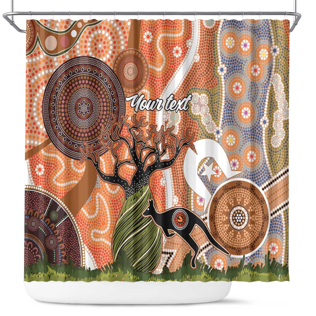 Aboriginal-Islanders NAIDOC Week Personalised Shower Curtain Aboriginal Indigenous Art