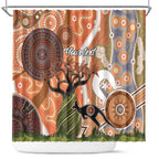 Aboriginal-Islanders NAIDOC Week Personalised Shower Curtain Aboriginal Indigenous Art