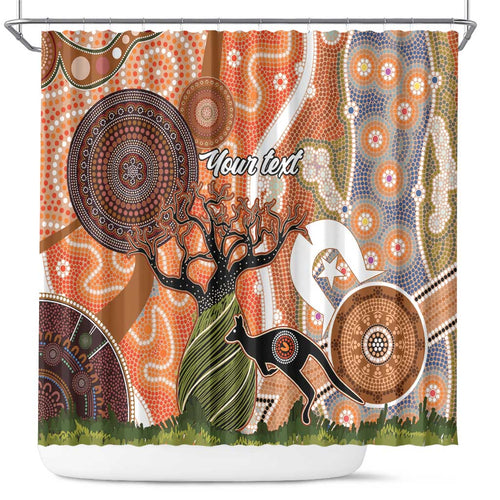 Aboriginal-Islanders NAIDOC Week Personalised Shower Curtain Aboriginal Indigenous Art