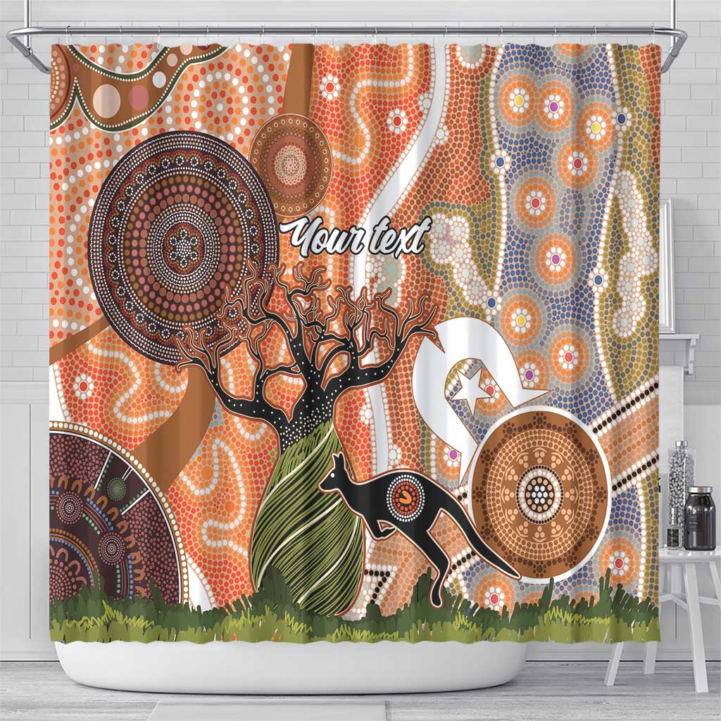 Aboriginal-Islanders NAIDOC Week Personalised Shower Curtain Aboriginal Indigenous Art