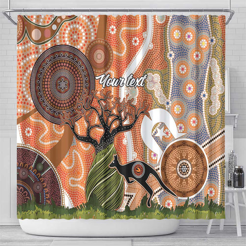 Aboriginal-Islanders NAIDOC Week Personalised Shower Curtain Aboriginal Indigenous Art