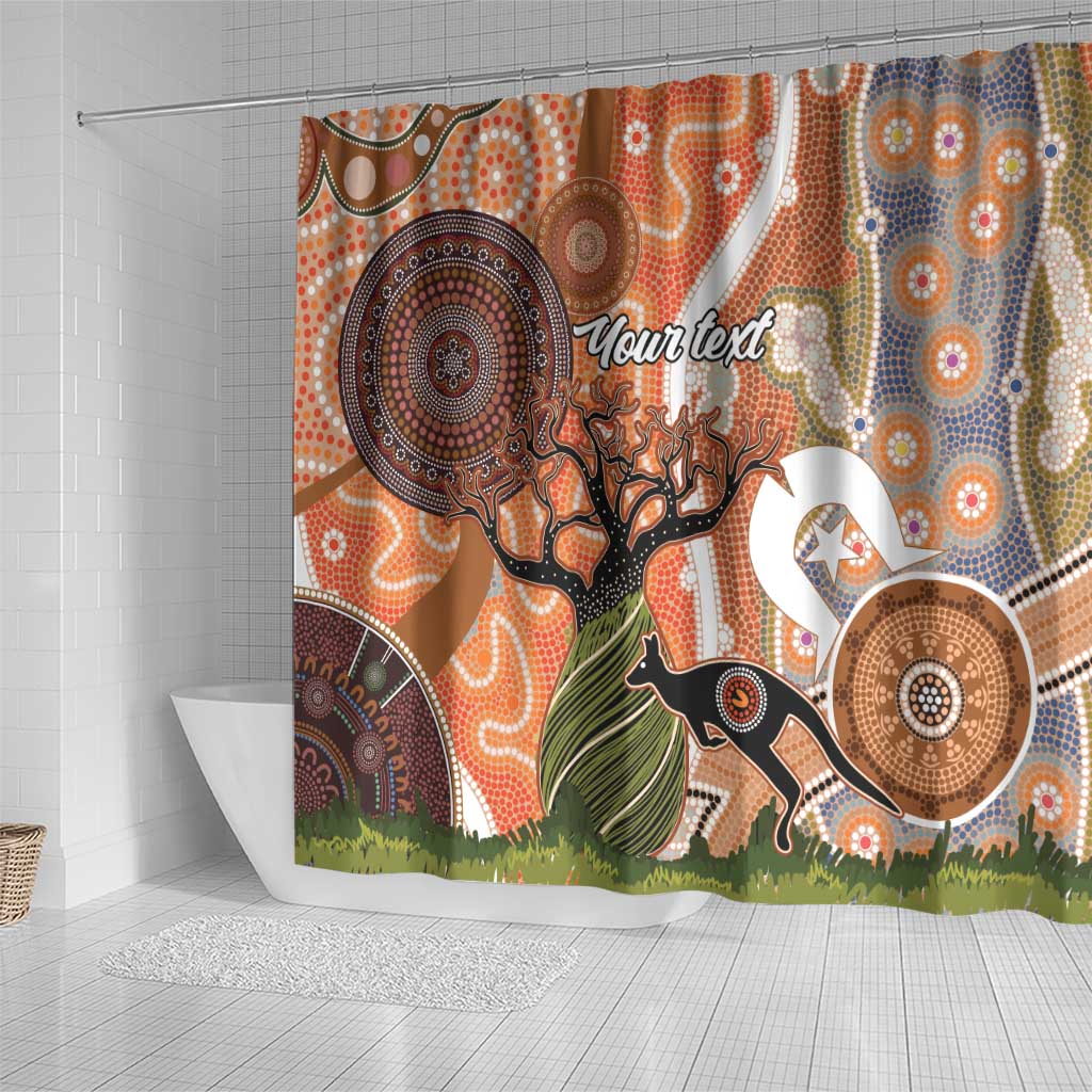 Aboriginal-Islanders NAIDOC Week Personalised Shower Curtain Aboriginal Indigenous Art