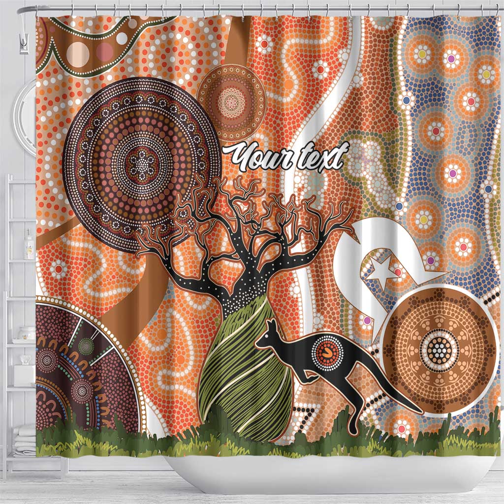 Aboriginal-Islanders NAIDOC Week Personalised Shower Curtain Aboriginal Indigenous Art