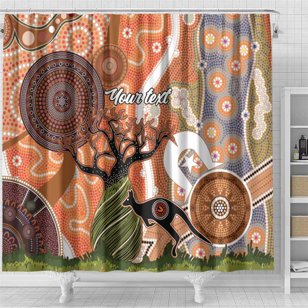 Aboriginal-Islanders NAIDOC Week Personalised Shower Curtain Aboriginal Indigenous Art