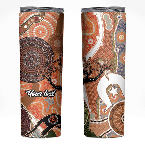 Aboriginal-Islanders NAIDOC Week Personalised Skinny Tumbler Aboriginal Indigenous Art