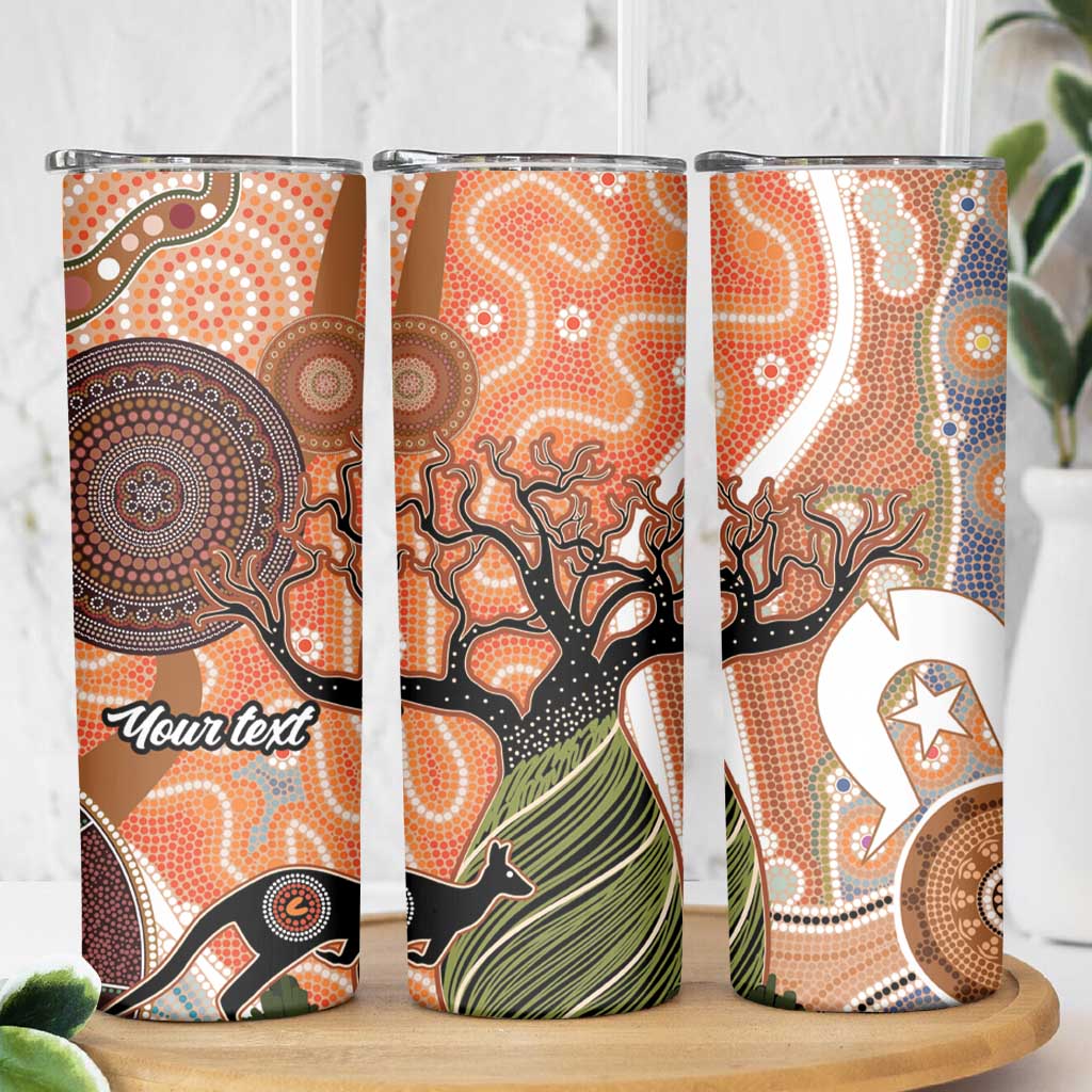 Aboriginal-Islanders NAIDOC Week Personalised Skinny Tumbler Aboriginal Indigenous Art