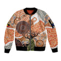Aboriginal-Islanders NAIDOC Week Personalised Sleeve Zip Bomber Jacket Aboriginal Indigenous Art