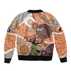Aboriginal-Islanders NAIDOC Week Personalised Sleeve Zip Bomber Jacket Aboriginal Indigenous Art
