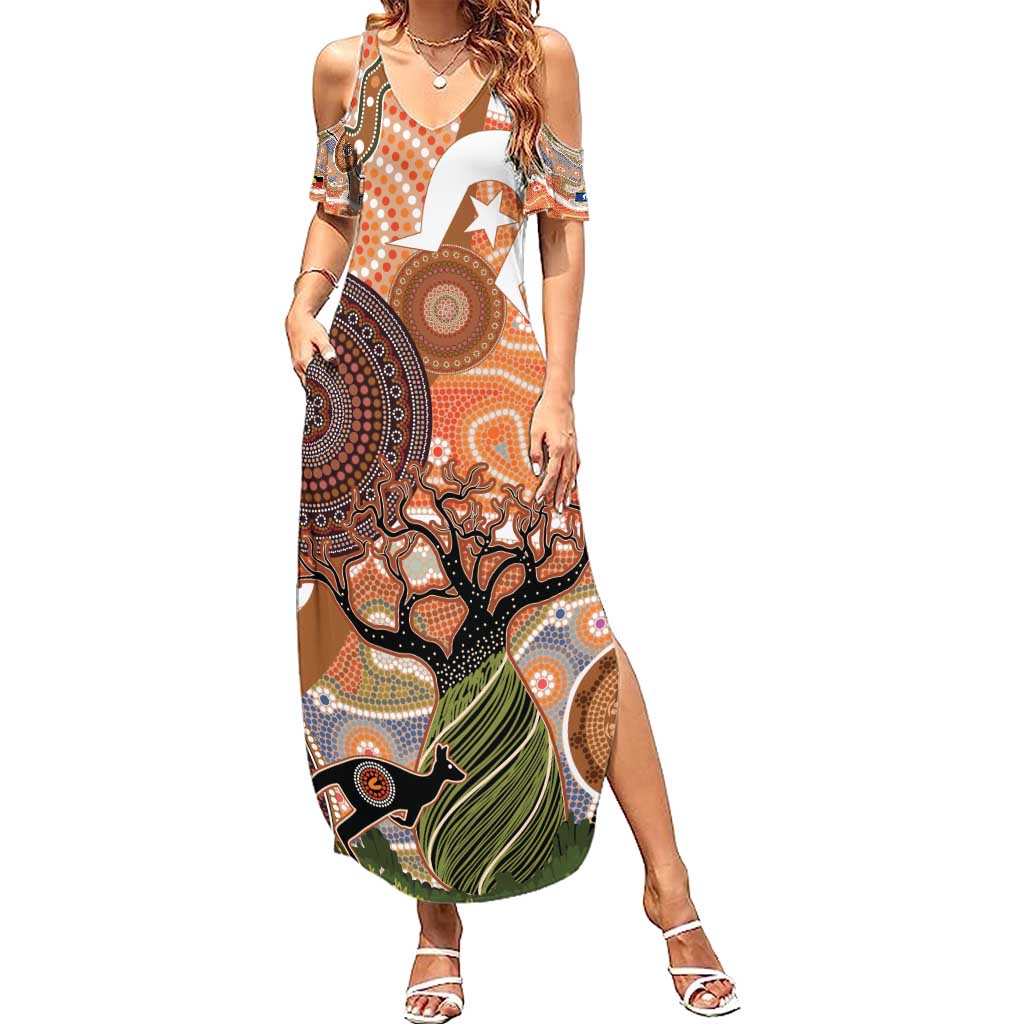 Aboriginal-Islanders NAIDOC Week Personalised Summer Maxi Dress Aboriginal Indigenous Art