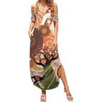 Aboriginal-Islanders NAIDOC Week Personalised Summer Maxi Dress Aboriginal Indigenous Art