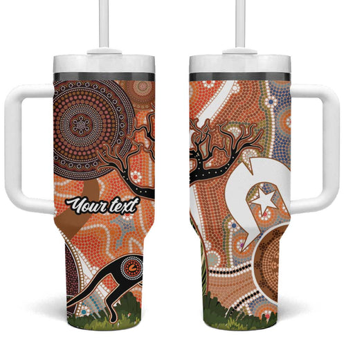 Aboriginal-Islanders NAIDOC Week Personalised Tumbler With Handle Aboriginal Indigenous Art