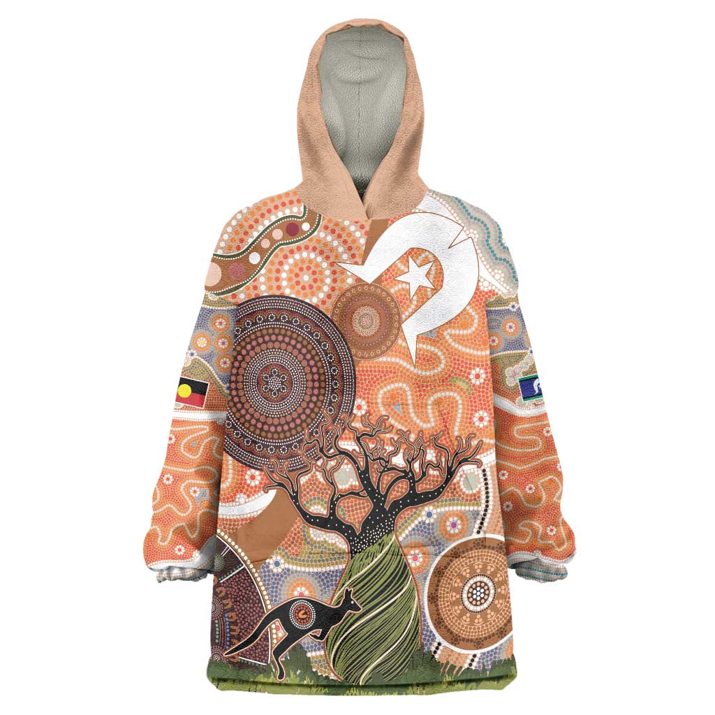 Aboriginal-Islanders NAIDOC Week Personalised Wearable Blanket Hoodie Aboriginal Indigenous Art