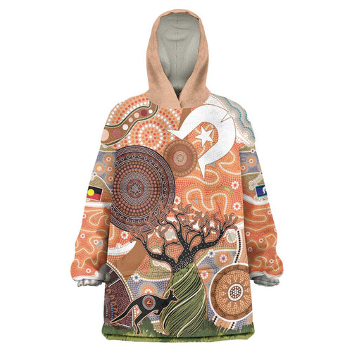 Aboriginal-Islanders NAIDOC Week Personalised Wearable Blanket Hoodie Aboriginal Indigenous Art