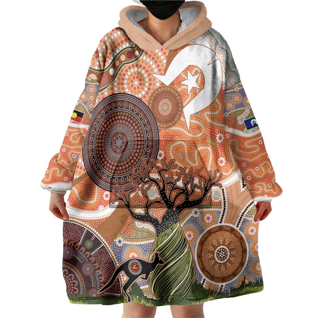 Aboriginal-Islanders NAIDOC Week Personalised Wearable Blanket Hoodie Aboriginal Indigenous Art