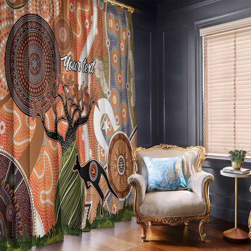 Aboriginal-Islanders NAIDOC Week Personalised Window Curtain Aboriginal Indigenous Art