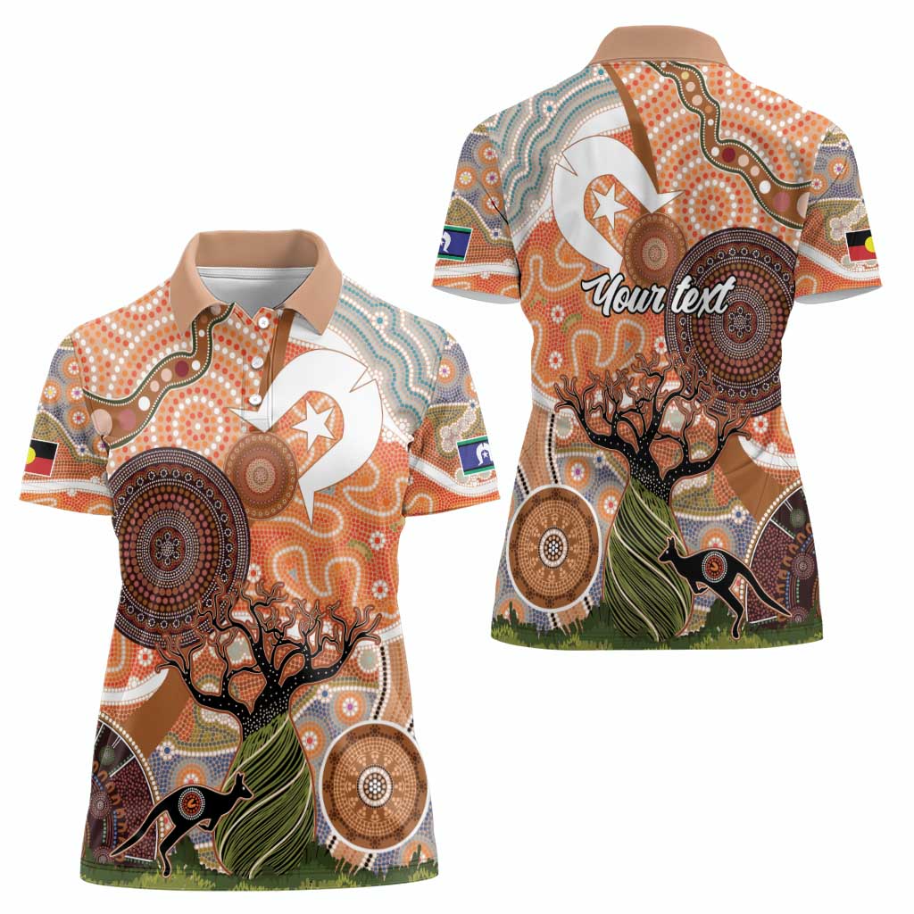 Aboriginal-Islanders NAIDOC Week Personalised Women Polo Shirt Aboriginal Indigenous Art