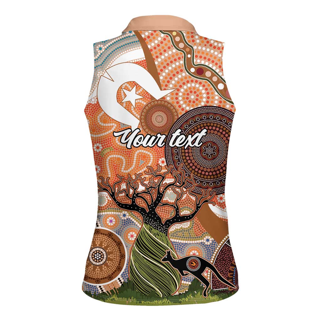 Aboriginal-Islanders NAIDOC Week Personalised Women Sleeveless Polo Shirt Aboriginal Indigenous Art