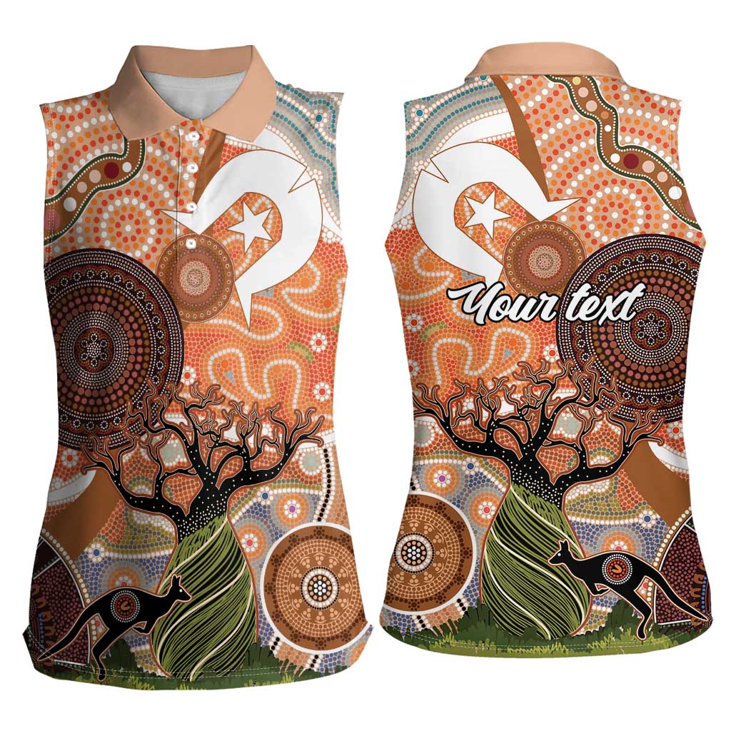 Aboriginal-Islanders NAIDOC Week Personalised Women Sleeveless Polo Shirt Aboriginal Indigenous Art