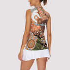 Aboriginal-Islanders NAIDOC Week Personalised Women Sleeveless Polo Shirt Aboriginal Indigenous Art