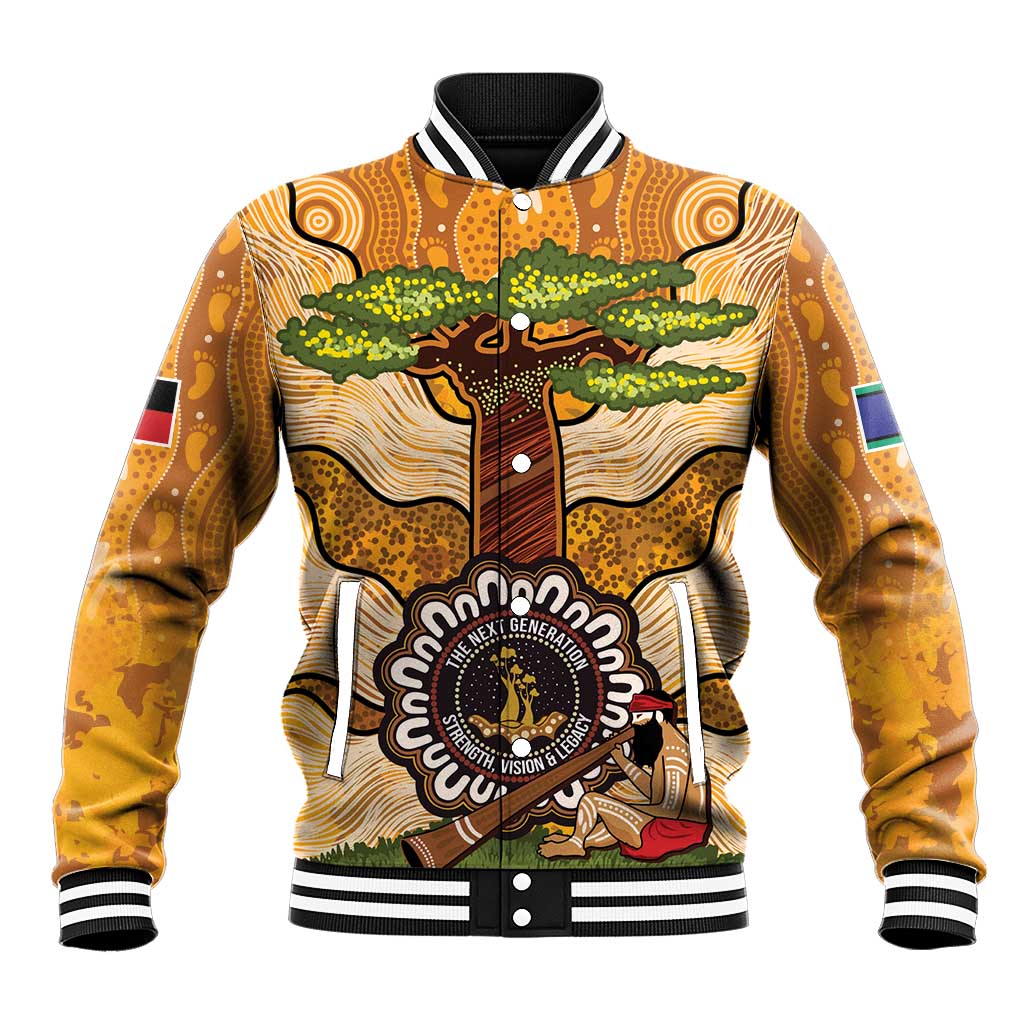 Aboriginal-Islanders NAIDOC Week Personalised Baseball Jacket Boab Tree Indigenous Art