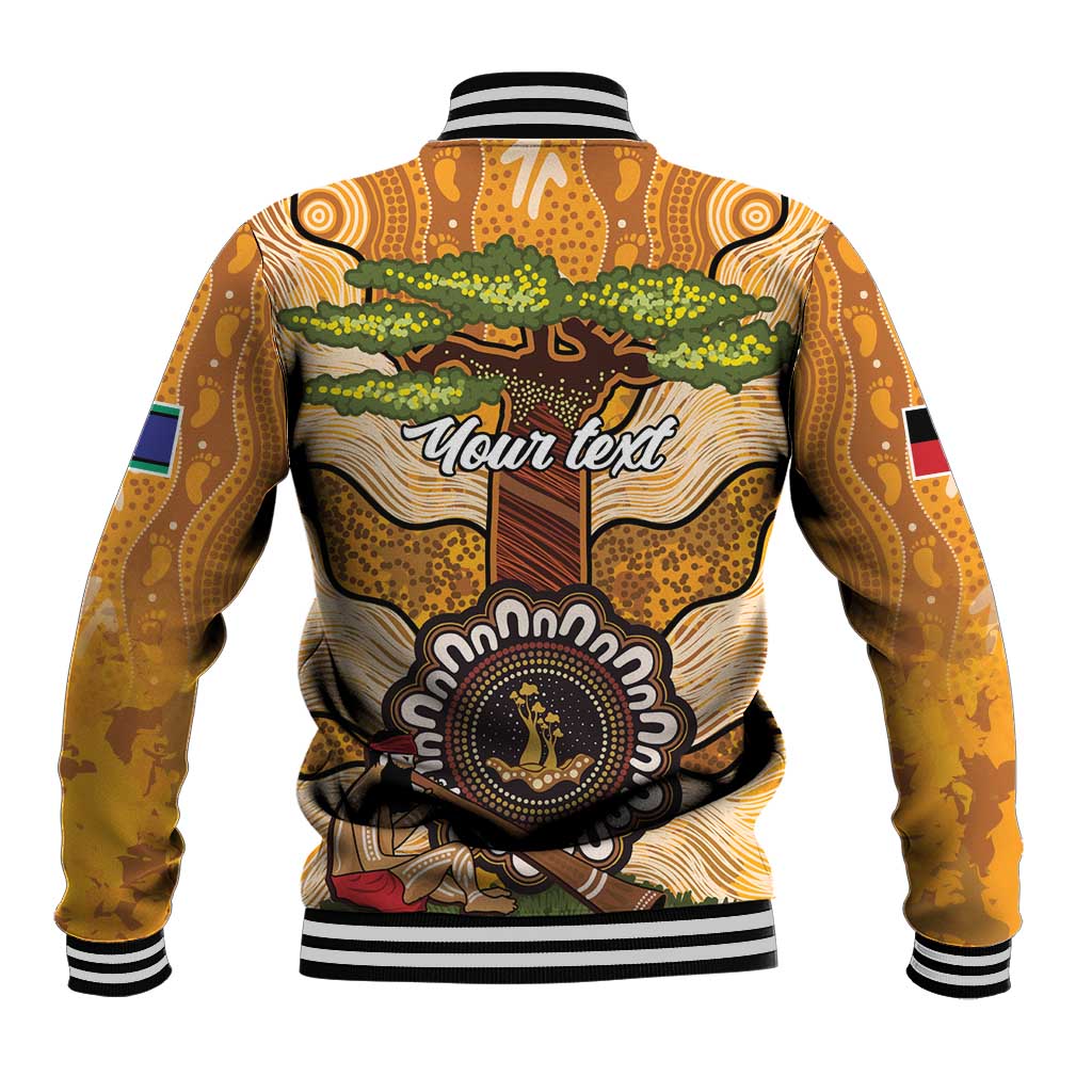 Aboriginal-Islanders NAIDOC Week Personalised Baseball Jacket Boab Tree Indigenous Art