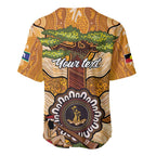 Aboriginal-Islanders NAIDOC Week Personalised Baseball Jersey Boab Tree Indigenous Art