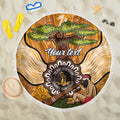 Aboriginal-Islanders NAIDOC Week Personalised Beach Blanket Boab Tree Indigenous Art