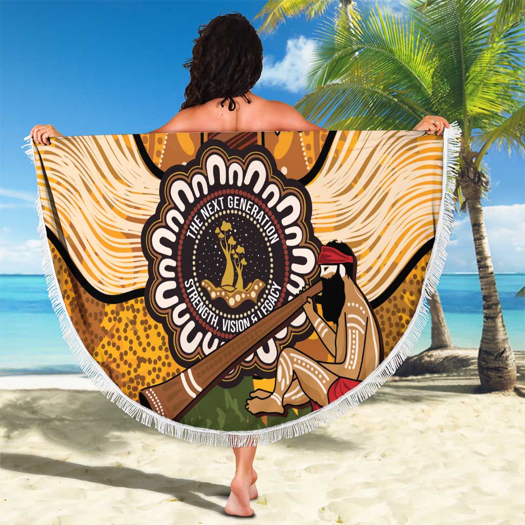 Aboriginal-Islanders NAIDOC Week Personalised Beach Blanket Boab Tree Indigenous Art