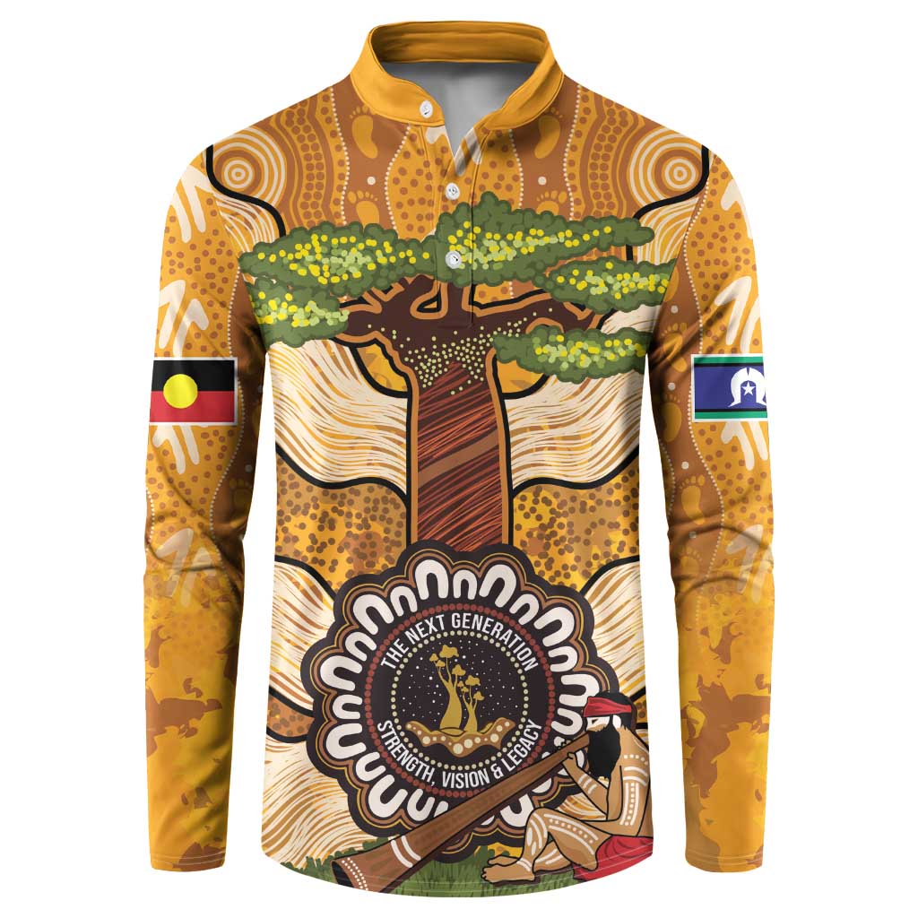 Aboriginal-Islanders NAIDOC Week Personalised Button Sweatshirt Boab Tree Indigenous Art