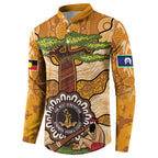 Aboriginal-Islanders NAIDOC Week Personalised Button Sweatshirt Boab Tree Indigenous Art