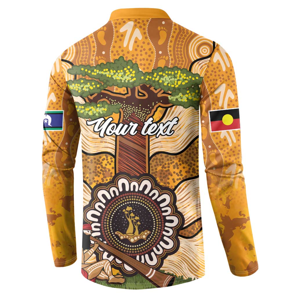 Aboriginal-Islanders NAIDOC Week Personalised Button Sweatshirt Boab Tree Indigenous Art