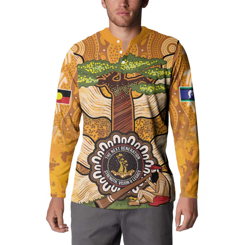 Aboriginal-Islanders NAIDOC Week Personalised Button Sweatshirt Boab Tree Indigenous Art