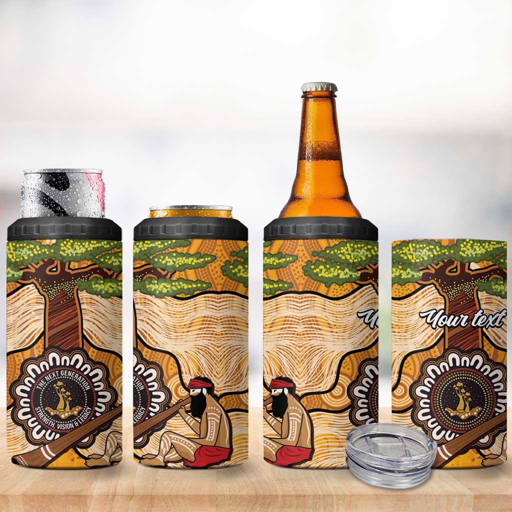 Aboriginal-Islanders NAIDOC Week Personalised 4 in 1 Can Cooler Tumbler Boab Tree Indigenous Art
